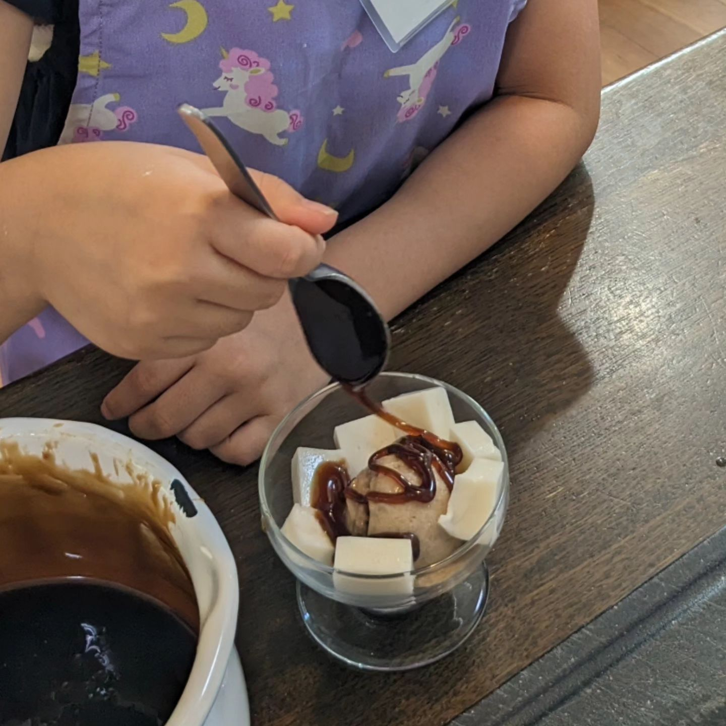 8/6は「きなこアイスと甘酒寒の黒蜜サンデー」でした🍨