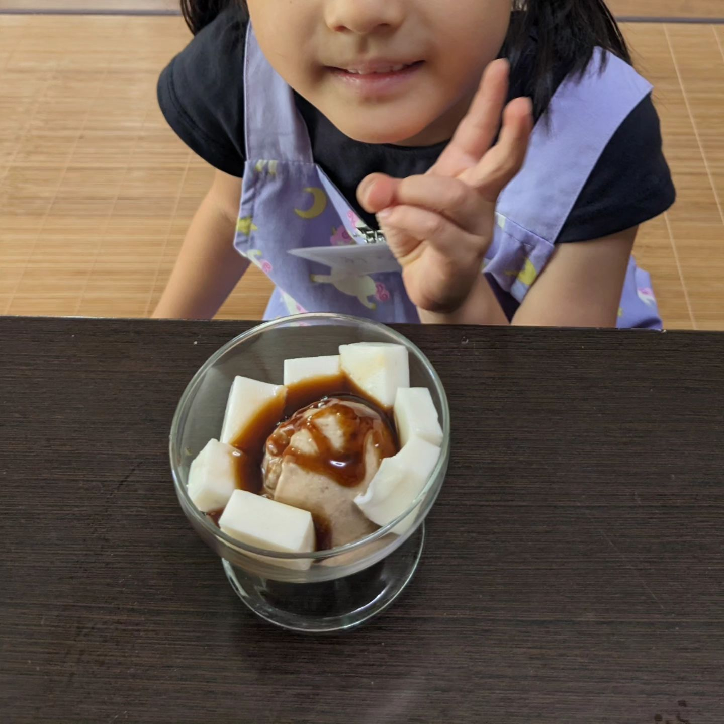 8/6は「きなこアイスと甘酒寒の黒蜜サンデー」でした🍨