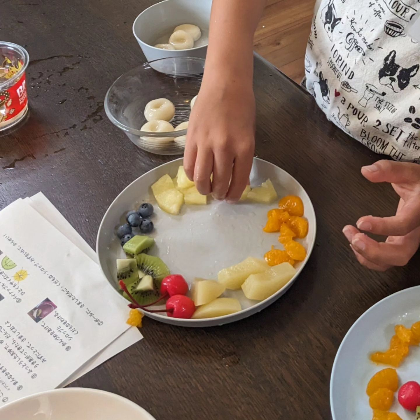 8/7は「豆腐白玉のフルーツポンチ」でした。