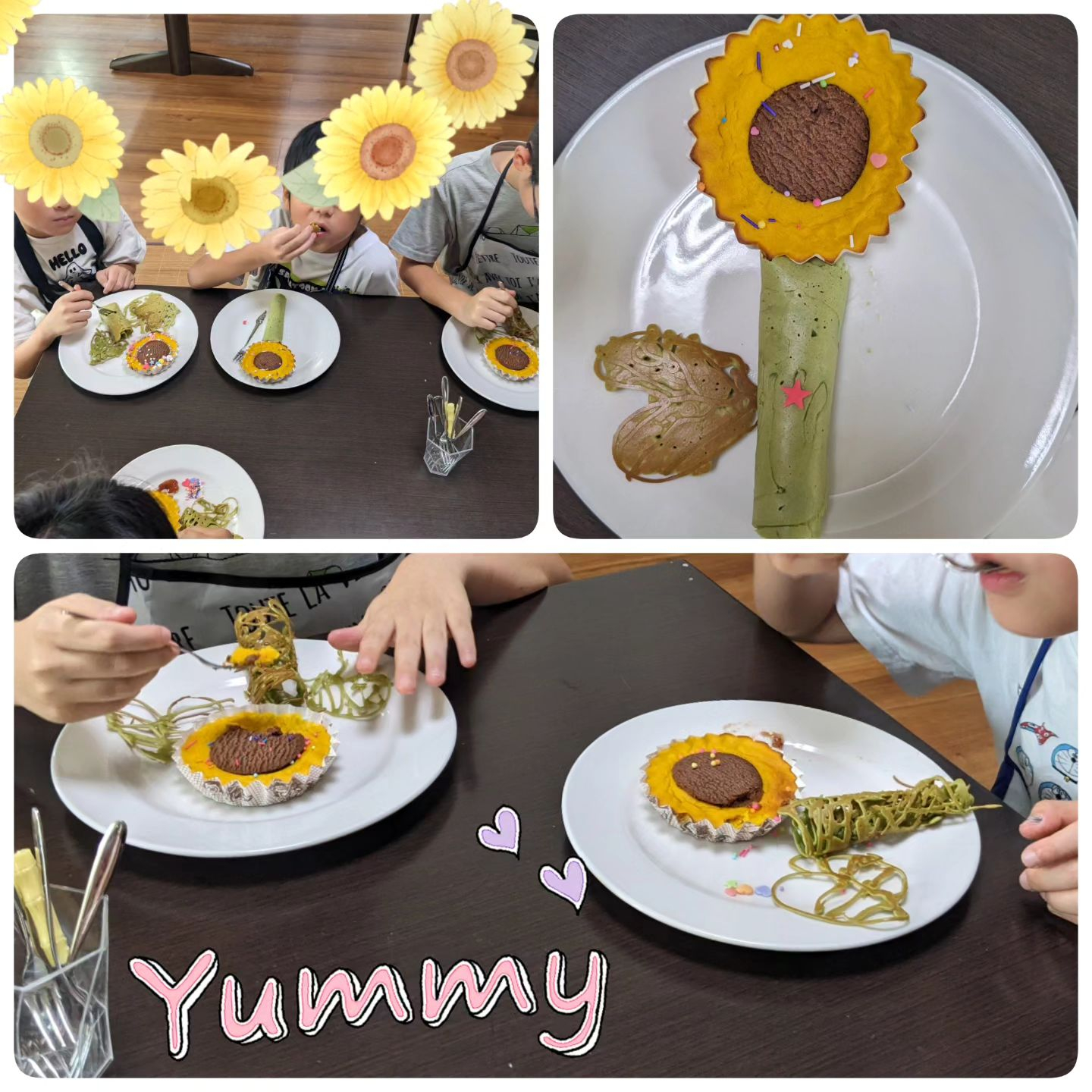 8/19は「ひまわりのケーキプレート」でした🌻