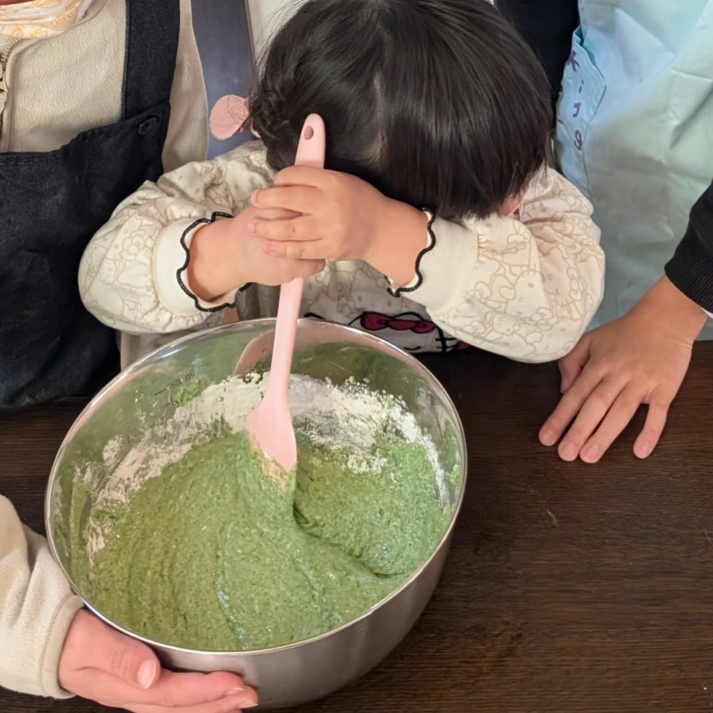 昨日は冬休みおやつ教室の「ほうれん草とバナナの焼きドーナツ」...
