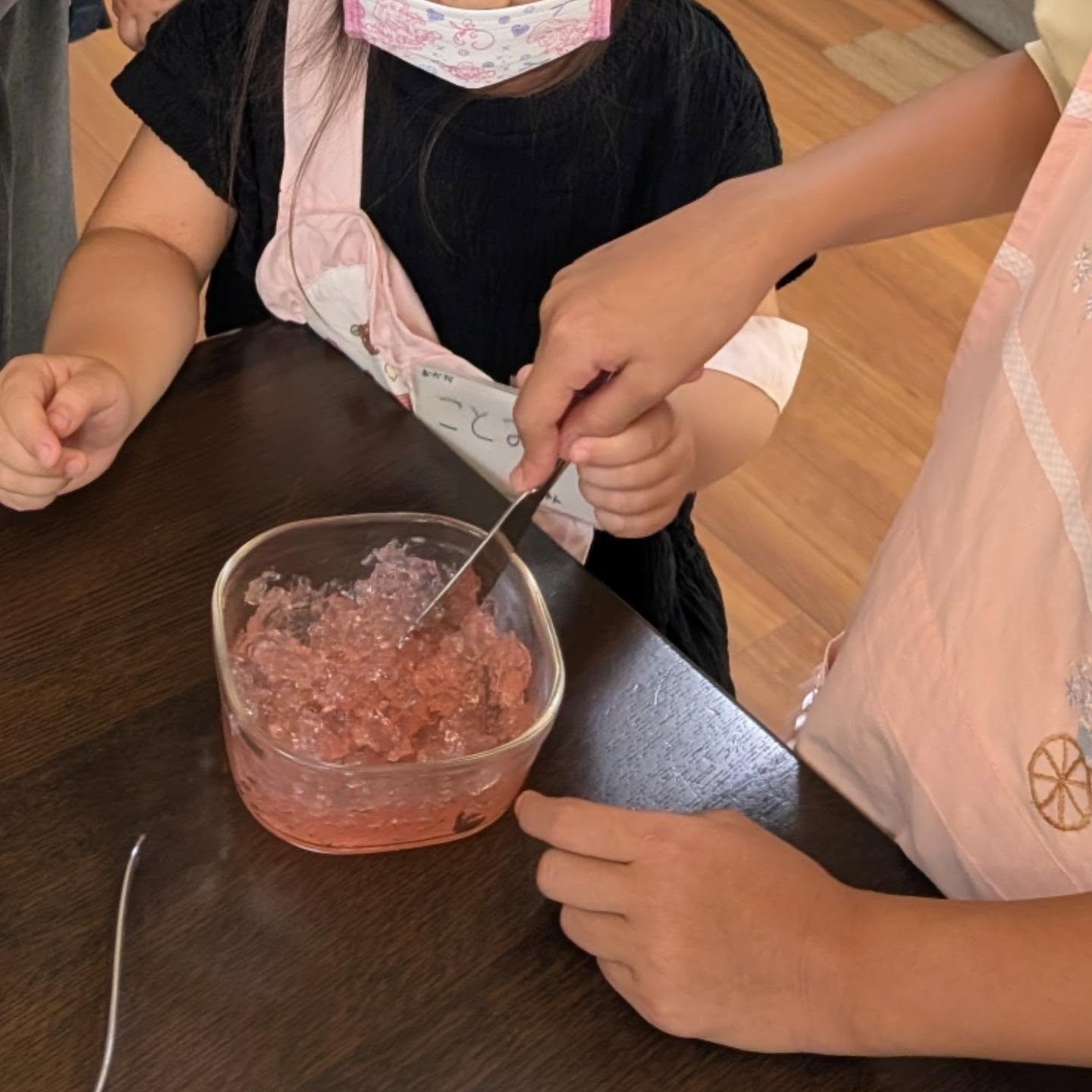29日のおやつ作り教室も、水まんじゅうでした🩷