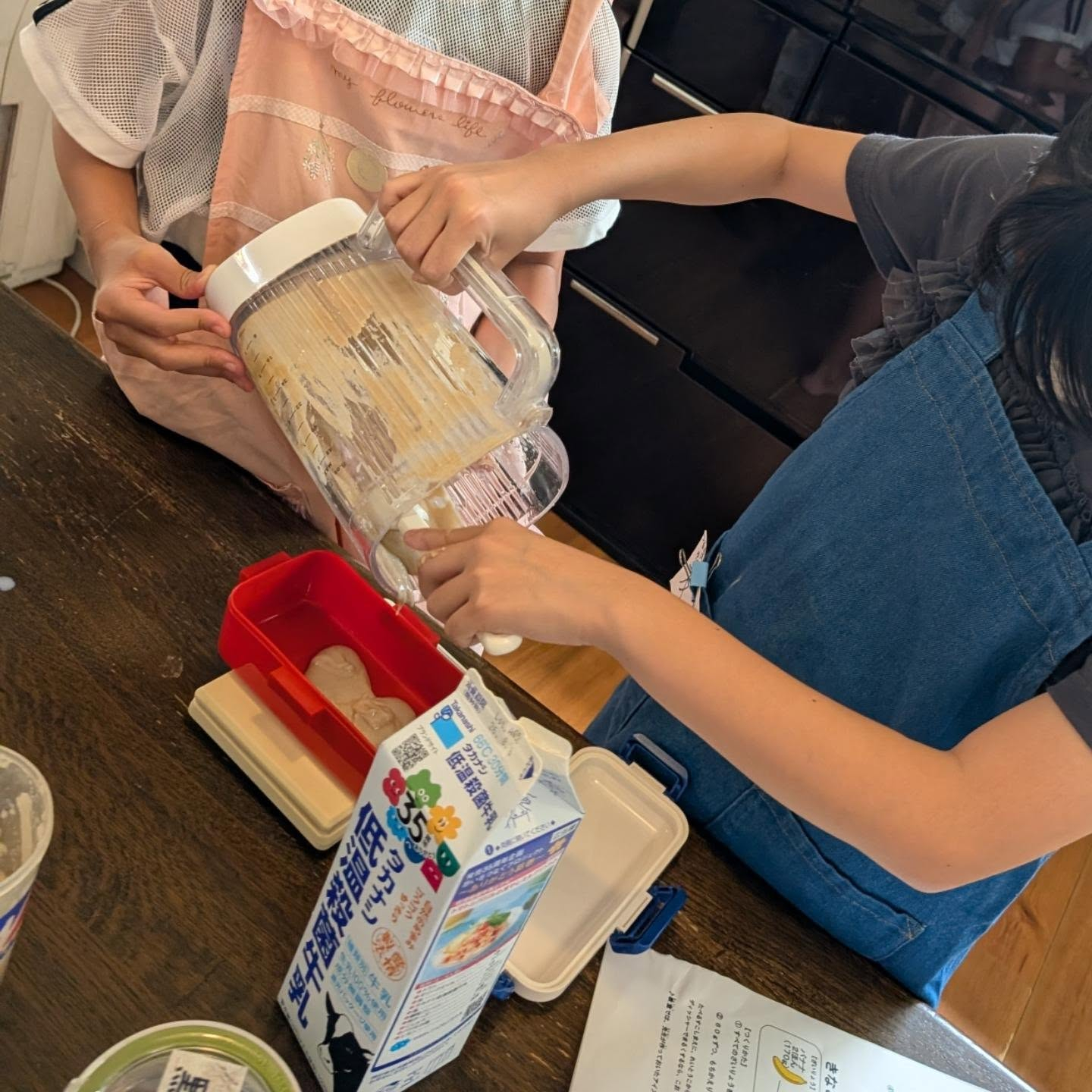 昨日３日は子どもおやつ作り教室で「きなこアイスと甘酒寒の黒蜜...