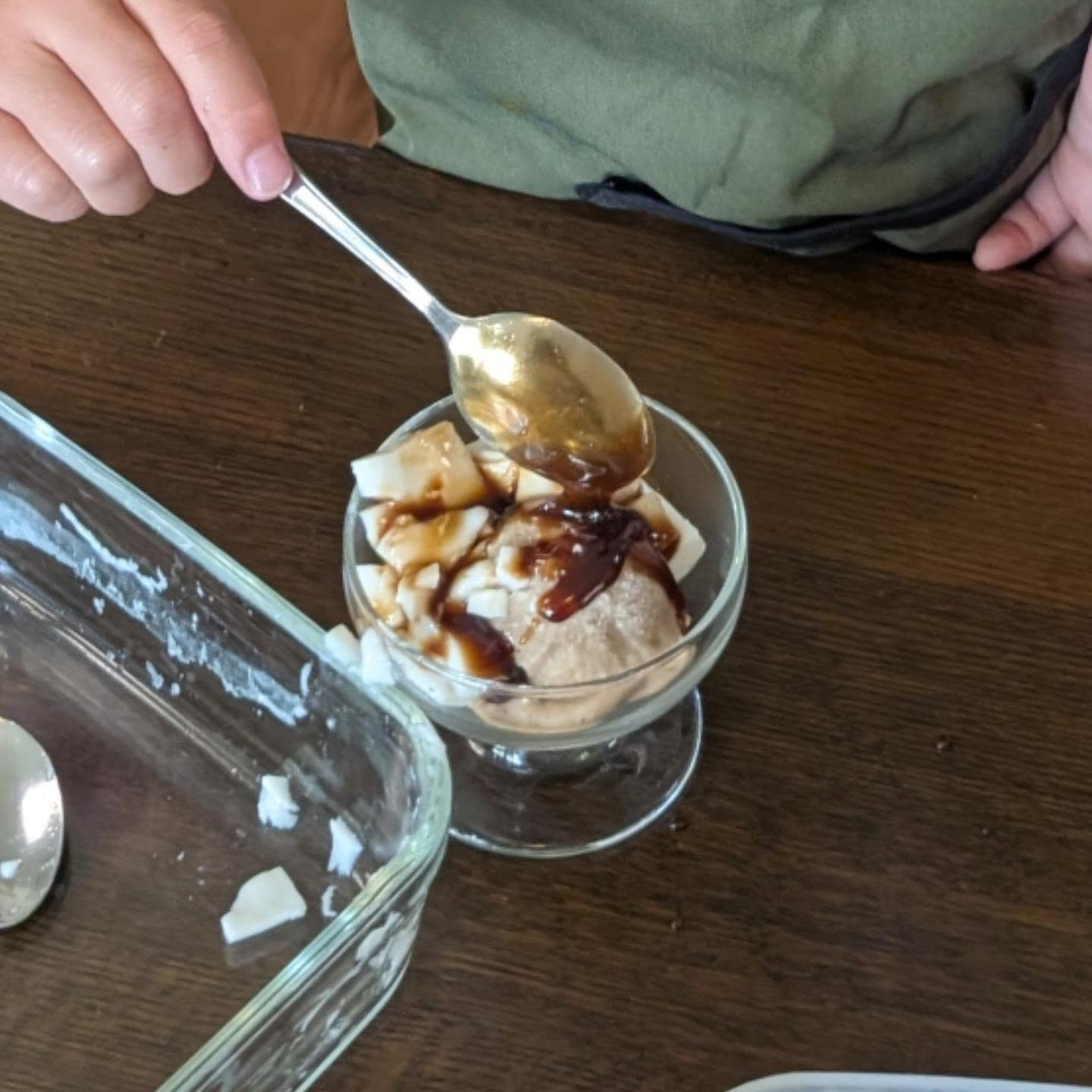 昨日３日は子どもおやつ作り教室で「きなこアイスと甘酒寒の黒蜜...